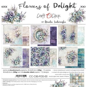 Craft O'Clock - Flowers of Delight 12x12 Inch Paper Set
