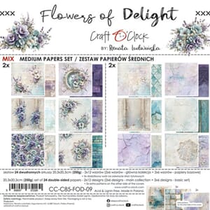 Craft O'Clock - Flowers of Delight 8x8 Inch Medium Mix