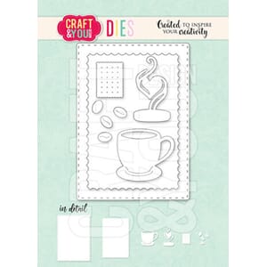 Craft & You - ATC Frame with a Cup of Coffee Dies