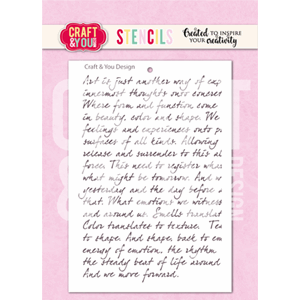 Craft & You - Handwritten Tekst A6 Stencil