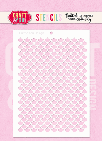 Craft & You - Scale Pattern A6 Stencil