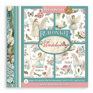 Stamperia - Wonderland Rub-On 15,5x15,5cm Assortment
