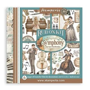 Stamperia - Symphony Rub-On 15,5x15,5cm Assortment
