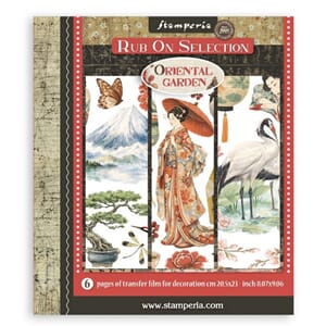 Stamperia - Oriental Garden Rub-On 15,5x15,5cm Assortment