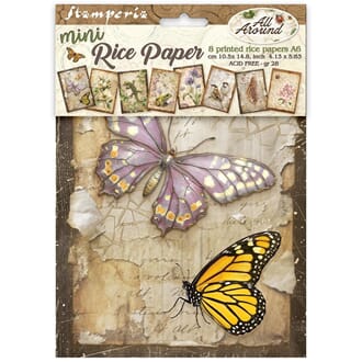 Stamperia - All Around A6 Mini Rice Paper Selection, 8 ark