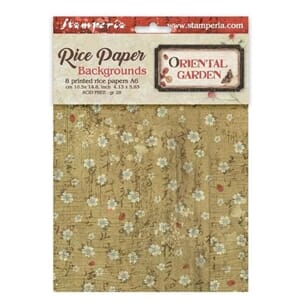 Stamperia - Oriental Garden A6 Rice Paper Backgrounds Select