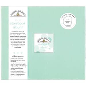 Doodlebug: Mint - D-Ring Album, 12x12 inch