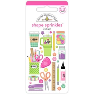 Doodlebug - Color Me Crafty Crafty Girl Shape Sprinkles