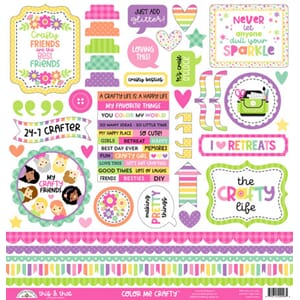 Doodlebug - Color Me Crafty This & That Stickers