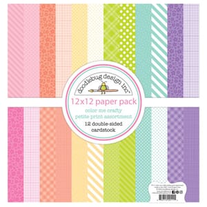 Doodlebug - Color Me Crafty 12x12 Inch Petite Prints Ass
