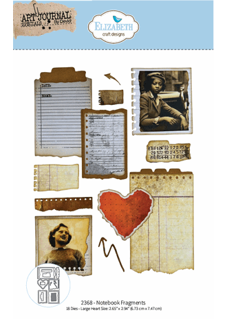 Elizabeth Craft - Beautifully Worn Die Notebook Fragments