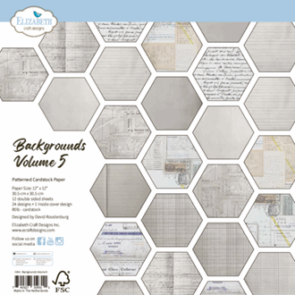 Elizabeth Craft - Beautifully Worn 12x12 Inch Patterned Card