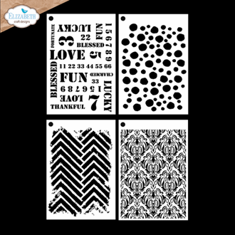 Elizabeth Craft - Beautifully Worn Journal Stencils 11