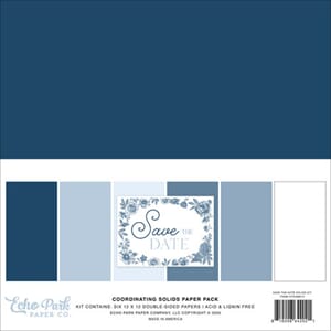 Echo Park - Save The Date 12x12 Inch Coordination Solids Pap