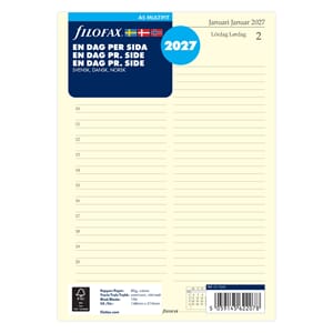 Filofax - Refill A5 for 2027 Dag Per Side