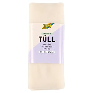 Folia - Offwhite tyll, 17g, 0,5 x 3 meter