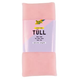 Folia - Lys rosa tyll, 17g, 0,5 x 3 meter