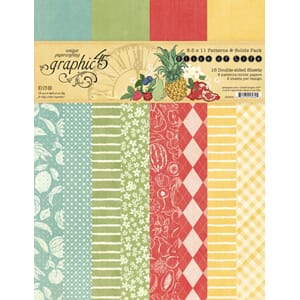 Graphic 45 - Slice of Life 8,5x11 Inch Patterns & Solids Pac