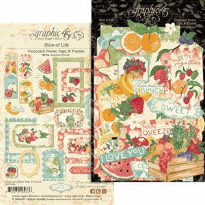 Graphic 45 - Slice of Life Chipboard Pieces, Tags & Frames