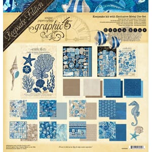 Graphic 45 - Ocean Blue Keepsake Kit with Exclusive Dies