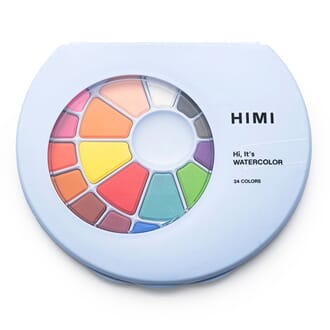 HIMI Solid - Watercolour Akvarell Sett, 24 farger