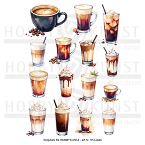 Klippeark - Kaffeglede, str A4, 6 motiver