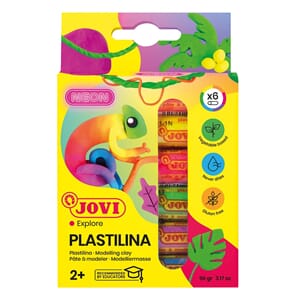 Jovi Plastilina, Neonfarger, 6x15 gram