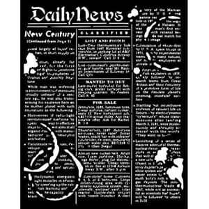 Stamperia - Thick Stencil 20x25cm Daily News