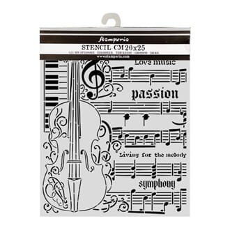 Stamperia - Symphony Thick Stencils 20x25cm Violin