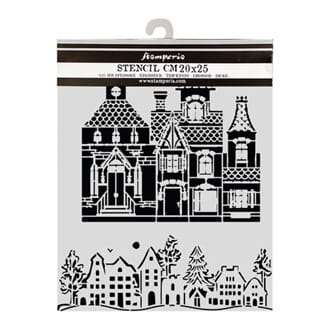 Stamperia - Thick Stencils 20x25cm Christmas House