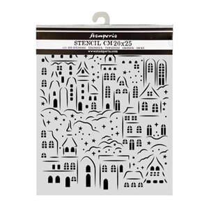 Stamperia - Thick Stencils 20x25cm Christmas Village
