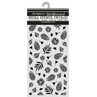 Stamperia - Thick Stencils 12x25cm Christmas Pinecones Patte