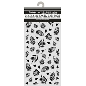 Stamperia - Thick Stencils 12x25cm Christmas Pinecones Patte