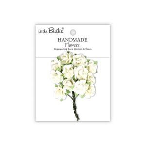 Little Birdie - Catalina Ivory Pearl Paper Flowers