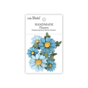 Little Birdie - Anya Crystal Blue Paper Flowers