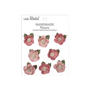 Little Birdie - Butter Cup Pink Passion Paper Flowers