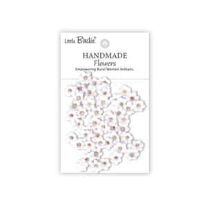Little Birdie - Esme Frosty White Paper Flowers