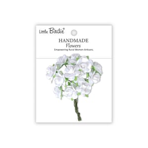 Little Birdie - Catalina Frosty White Paper Flowers