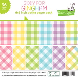 Lawn Fawn - Giddy For Gingham 6x6 Inch Petite Paper Pack