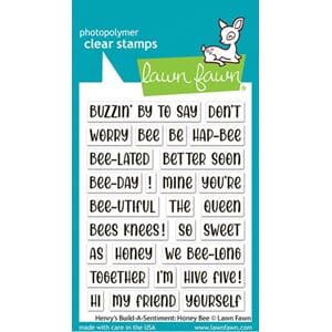 Lawn Fawn - Henry'S Build-A-Sentiment Honey Bee Clear Stamps
