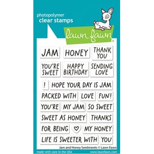 Lawn Fawn - Jam And Honey Sentiments Clear Stamps