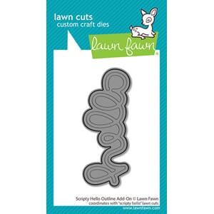 Lawn Fawn - Scripty Hello Outline Add-On Stand-Alone Die