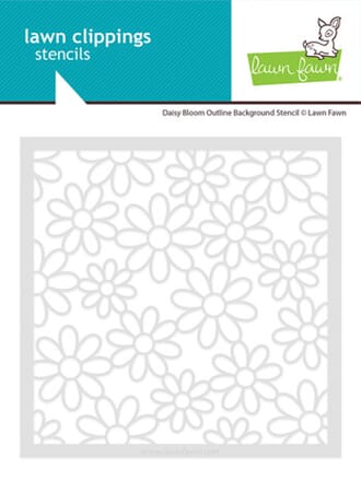 Lawn Fawn - Daisy Bloom Outline Background Stencils