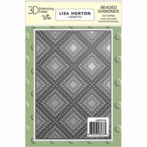 Lisa Horton - Beaded Diamonds 5x7 Inch 3D Embossing Folder