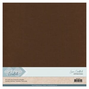 Linen Cardstock - Chocolate Brown, str 30,5x30,5 cm