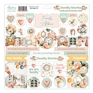 Mintay - Family Stories 12x12 Inch Chipboard Ephemera Sheet