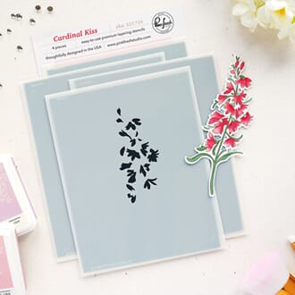 Pinkfresh Studio - Sunlit Manor Stencil Cardinal Kiss