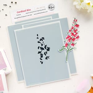 Pinkfresh Studio - Sunlit Manor Stencil Cardinal Kiss