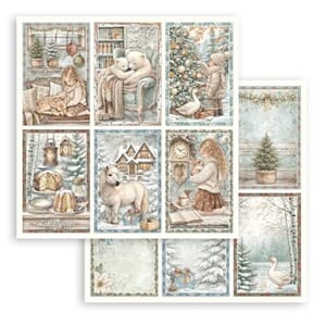 Stamperia: 6 cards - White Christmas