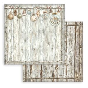 Stamperia: Wooden Pattern - White Christmas